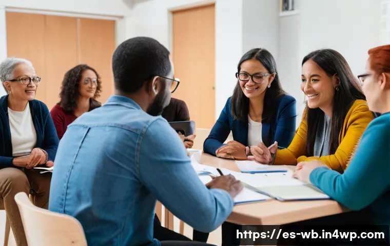 내러티브 의학의 정책적 접근 - **Prompt:** A diverse group of individuals, representing various ages, genders, and ethnicities from...